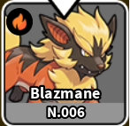 Evomon Blazmane Fire pet dex 006 for Roblox Evomon wiki