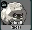 Evomon Pebroll Rock pet dex 019 for Roblox Evomon wiki