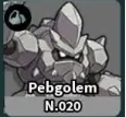 Evomon Pebgolem Rock pet dex 020 for Roblox Evomon wiki