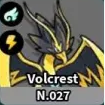 Evomon Volcrest Flying pet dex 027 for Roblox Evomon wiki