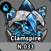 Evomon Clamspire Water pet dex 033 for Roblox Evomon wiki