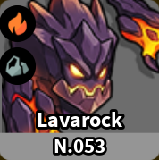 Evomon Lavarock Fire pet dex 053 for Roblox Evomon wiki