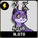 Evomon Arcub Electric pet dex 070 for Roblox Evomon wiki