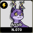 Evomon Arcub Electric pet dex 070 for Roblox Evomon wiki