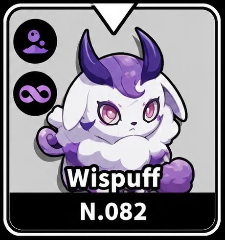Evomon Wispuff Poison pet dex 082 for Roblox Evomon wiki